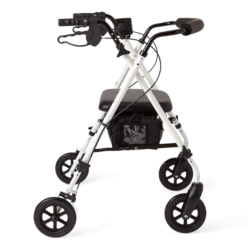 Medline Luxe Rollator Medline Rolling Walkers W/Handbrakes