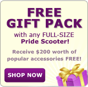 Free Gift Pack with Pride Scooter!