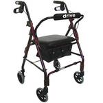 Drive Medical Go-Lite Deluxe Rolling Walkers W/Handbrakes