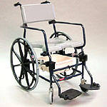 Activeaid Rehab Shower Commode Chair - 24" Wheels Rehab Shower Commode Chair