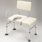 Guardian Transfer Bench-Standard Padded W/Commode Opening Transfer Bench