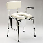 Guardian Commode; Drop Arm W/Padded Seat Commode