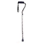 Nova Aluminum Cane W/Offset Handle Single Point Cane