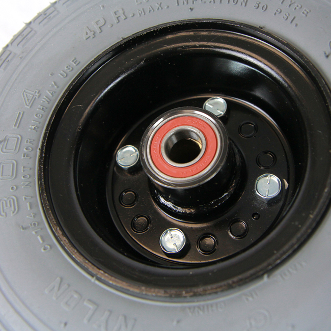 Invacare 10" Gray FlatFree Wheel Assembly for Leo 4Wheel Scooters (PAIR) Invacare Front