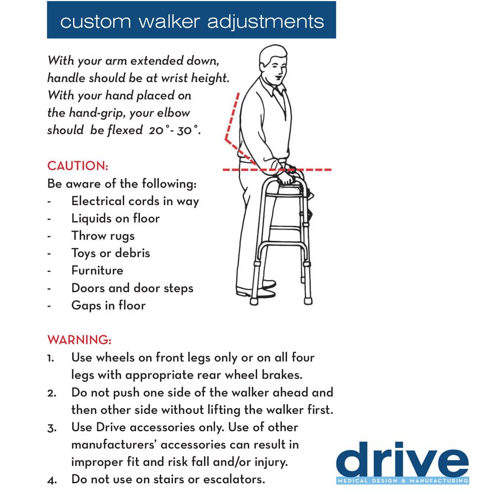 Drive Medical Deluxe Folding Walker Drive Medical Standard Walkers