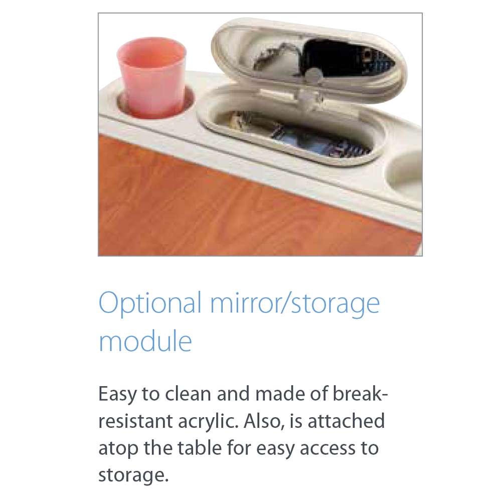 Hillrom Art of Care Overbed Table 636 with Extension Hillrom Overbed