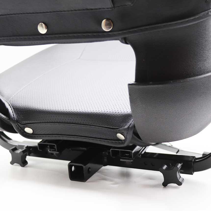 Pride 17" Black Vinyl Seat Assembly with Pride Logo for Pride Travel
