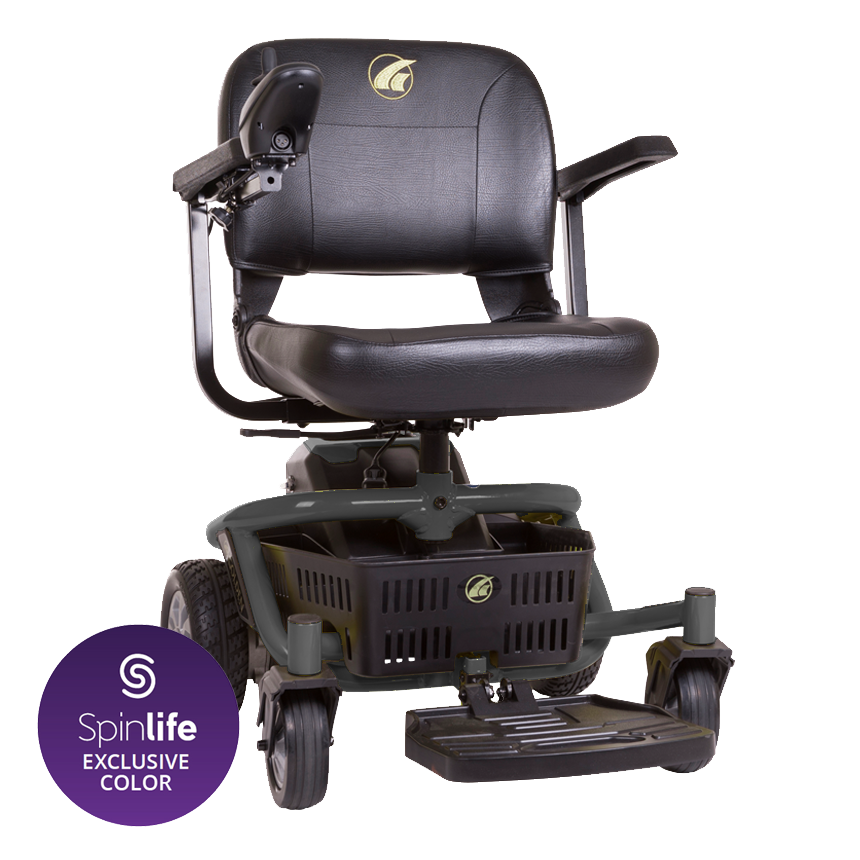 Golden Technologies LiteRider Envy Travel/Portable Power Wheelchair in Graphite from SpinLife