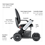 Showing Total Height and Back Rest Height on 20" High-back option