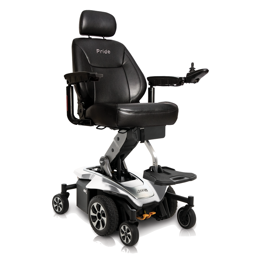 Pride Jazzy Air 2 Full Size Power Wheelchair in Pearl White from SpinLife