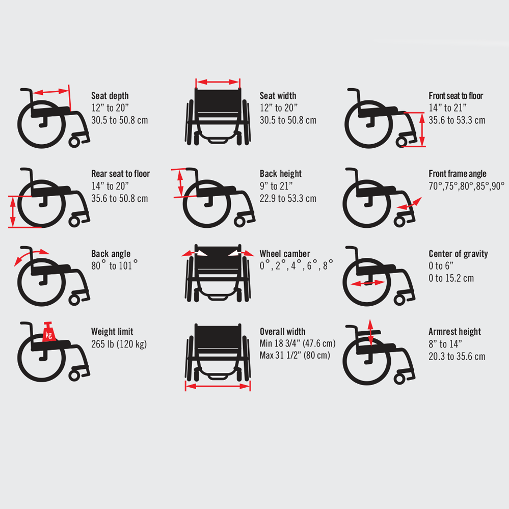 Motion Composites APEX Aluminum Motion Composites Rigid Wheelchairs