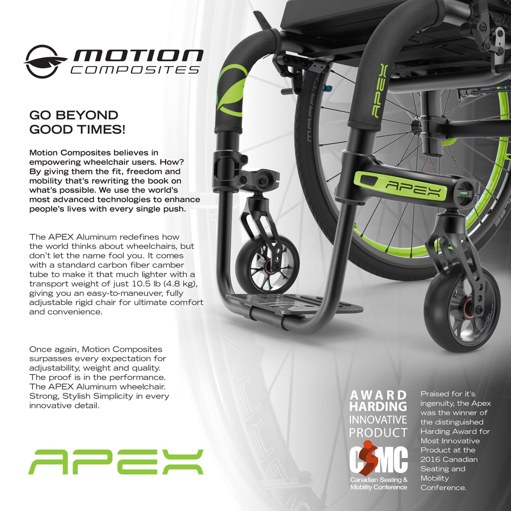 Motion Composites APEX Aluminum Motion Composites Rigid Wheelchairs
