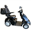 Afiscooter S 4-Wheel Right Side View Shown In Matte Black And Blue Standard Wheels.