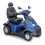 Mobility Scooter Shown In Blue With Optional Gold Tires.