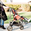 Woman pushing her little girl in Trotter Stroller Woman pushing her little girl in Trotter Stroller