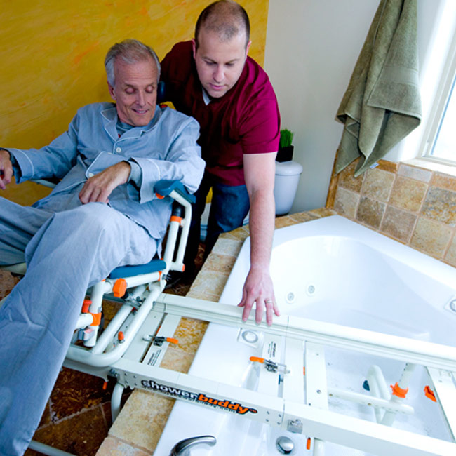 Showerbuddy TubBuddy with Tilt Showerbuddy Bathroom Transfer Systems