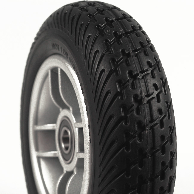 Pride 7" Black FlatFree Front Wheel Assembly for Go Go Elite Traveller