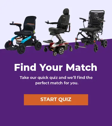 Take a quick quiz to find your perfect power wheelchair or mobility scooter