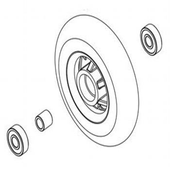 Caster, Semi-Pneumatic, Soft Roll, Black 4" x 1" Caster, Semi-Pneumatic, Soft Roll, Black 4" x 1"