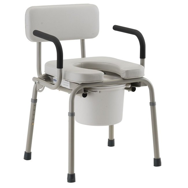 Padded Drop-Arm Commode Padded Drop-Arm Commode