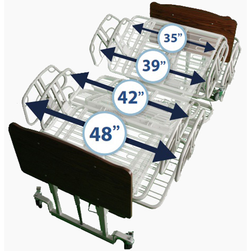 Comfort Wide EX-8000 Quick Ship Bed Frame by Med-Mizer