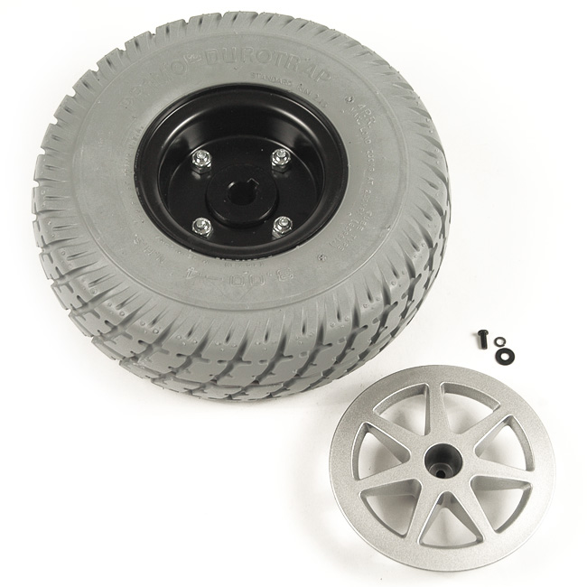 10" Gray Flat-Free Drive Wheel Assembly for Jazzy Select 10" Gray Flat-Free Drive Wheel Assembly for Jazzy Select