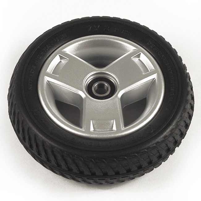 7" Black Flat-Free Front Wheel Assembly for Go Go Elite Traveller/Go Go Ultra X Scooters