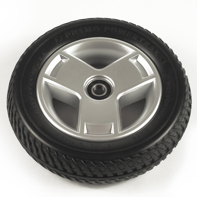 8" Black Foam-Filled Front Wheel Assembly for Go Go Elite Traveller Plus 4-Wheel Scooters 8" Black Foam-Filled Front Wheel Assembly for Go Go Elite Traveller Plus 4-Wheel Scooters