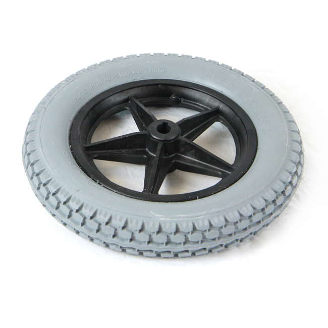 12.5" Gray Flat-Free Drive Wheel Assembly 12.5" Gray Flat-Free Drive Wheel Assembly