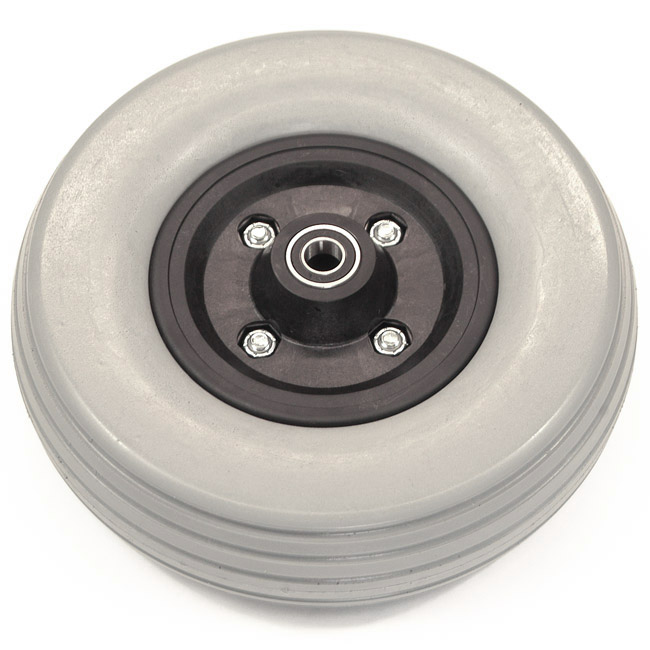 8" Gray Semi-Pneumatic Front Wheel Assembly for Invacare 400 Scooters 8" Gray Semi-Pneumatic Front Wheel Assembly for Invacare 400 Scooters