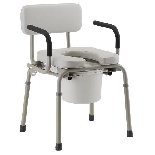 Nova Padded Drop-Arm Commode Commodes from SpinLife