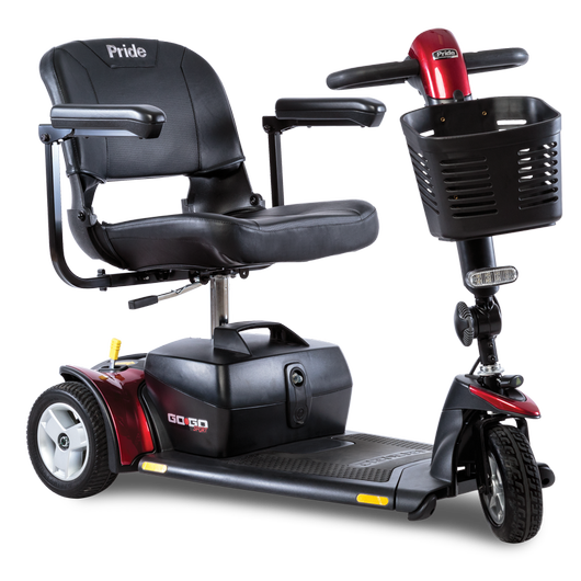 Pride Go Sport 3-Wheel Mobility Scooters in Red/Blue from SpinLife