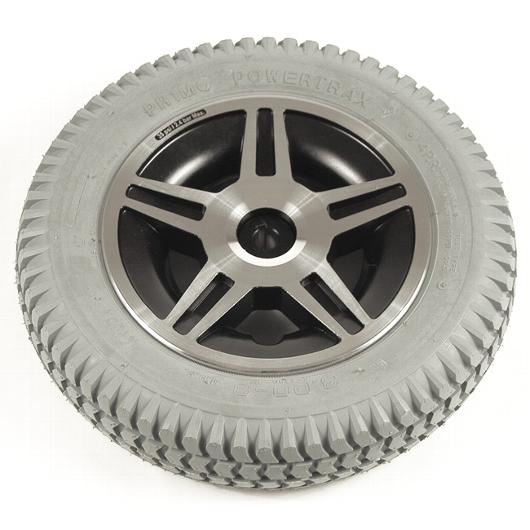 14" Gray Flat-Free Drive Wheel Assembly for Jazzy 614