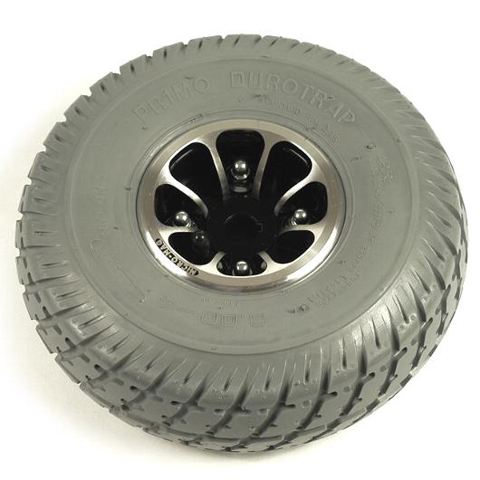 10" Gray Air-Filled Drive Wheel Assembly for Jazzy and Jet Power Chairs