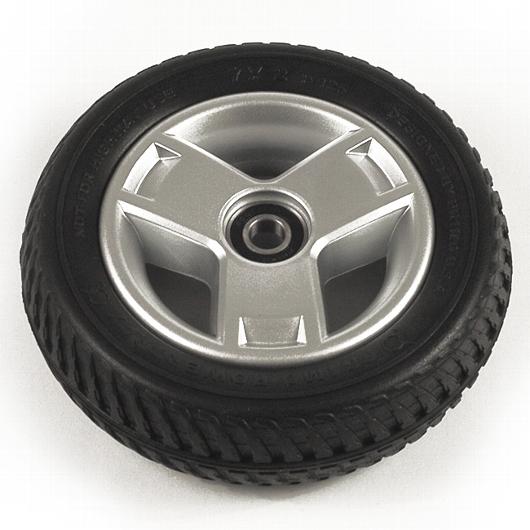 7" Black Flat-Free Front Wheel Assembly for Go Go Elite Traveller/Go Go Ultra X Scooters
