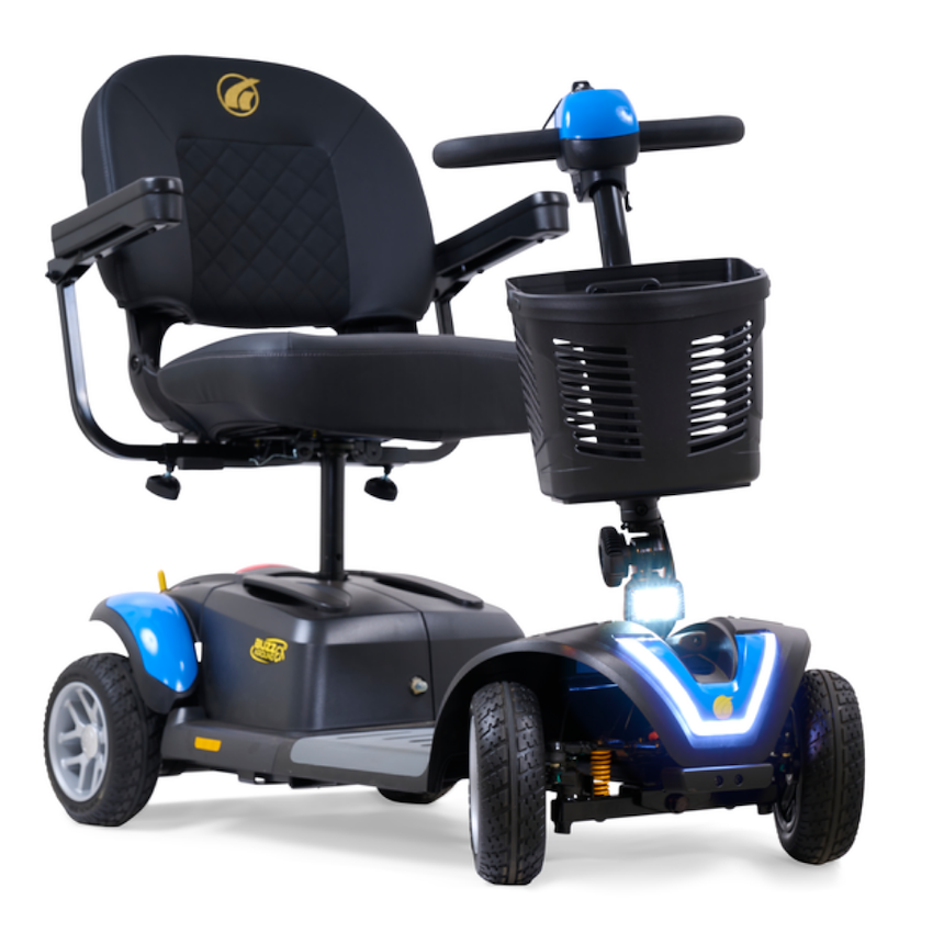 Buzzaround EX 4-Wheel by Golden Technologies in Blue with Sporty Headlight Buzzaround EX 4-Wheel by Golden Technologies in Blue with Sporty Headlight