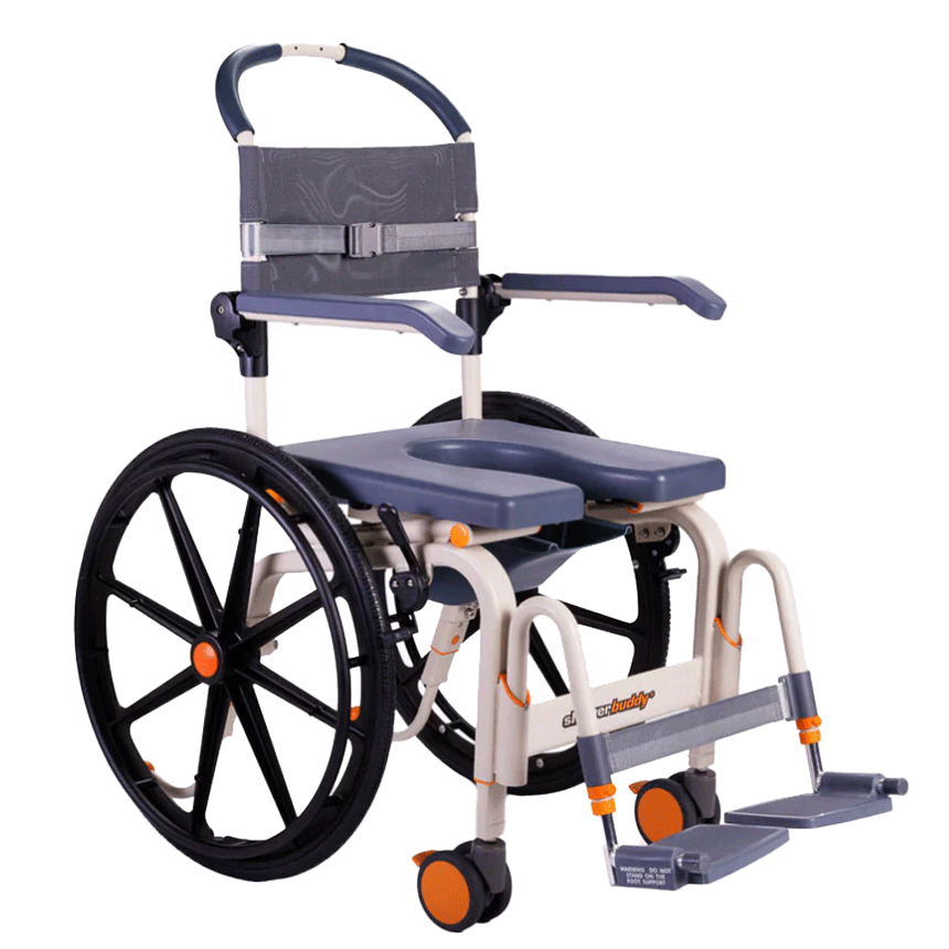 SolutionBased Roll-In Buddy Solo Chair Rehab Shower Commode Chairs from SpinLife