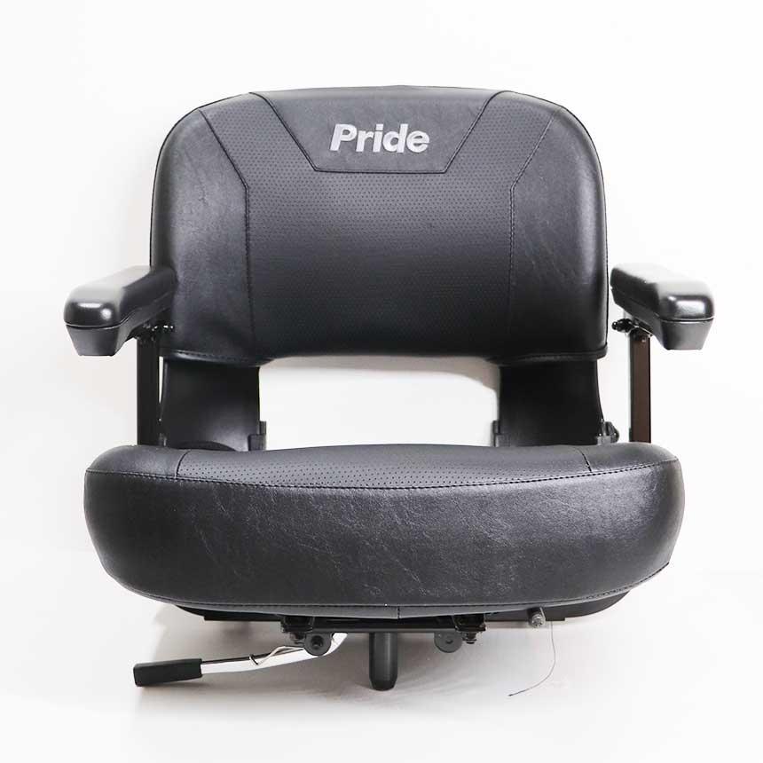17" Black Vinyl Seat Assembly with Pride Logo for Pride Travel Scooters 17" Black Vinyl Seat Assembly with Pride Logo for Pride Travel Scooters