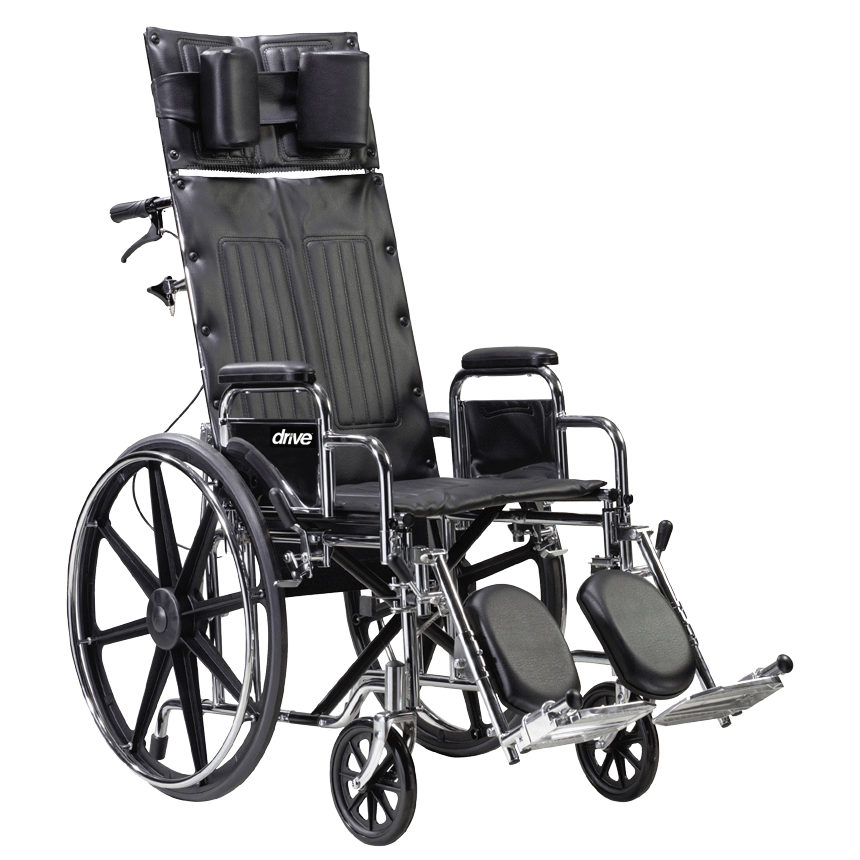 Drive Medical Silver Sport Reclining Recliner & Tilt Wheelchair from SpinLife