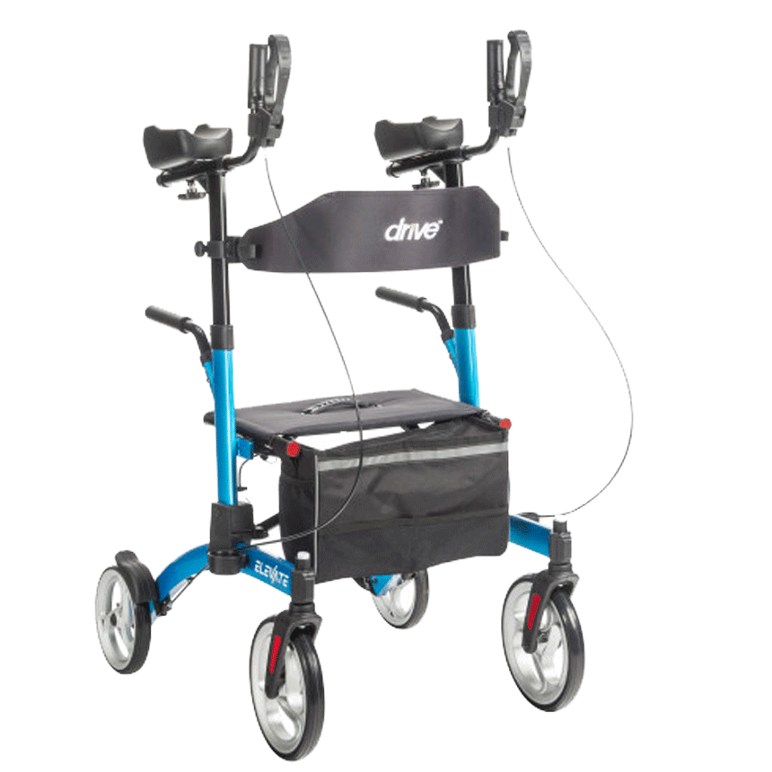 Drive Medical Elevate Upright Rolling Walkers from SpinLife