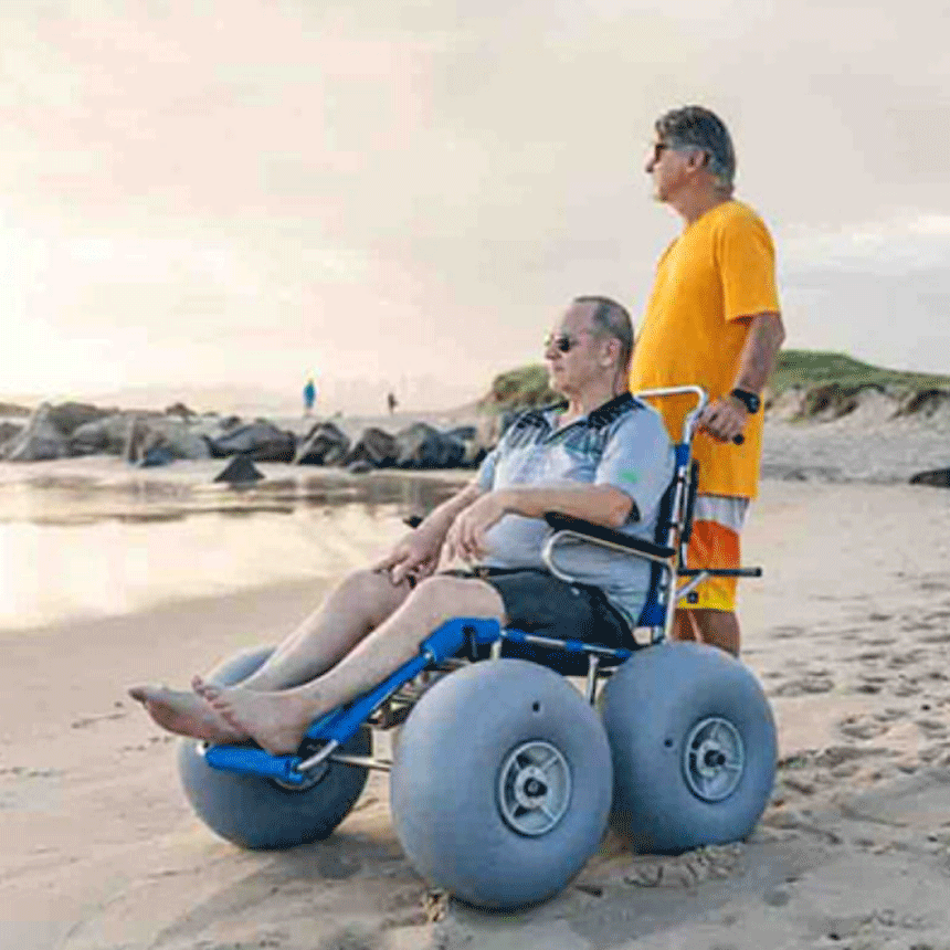 FAB-ENT Wheeleez Sandcruiser Beach Wheelchair Dune Buster Model Pool & from SpinLife