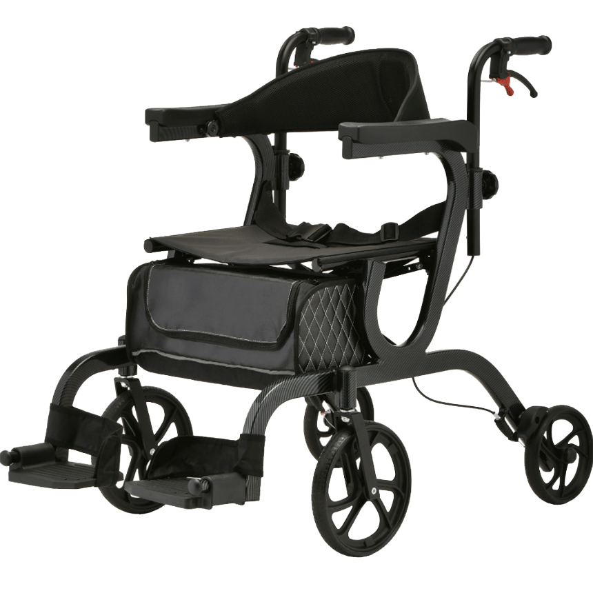 Nova Gemini 2 in 1 Rollator Transport Chair Specialty Walkers from SpinLife
