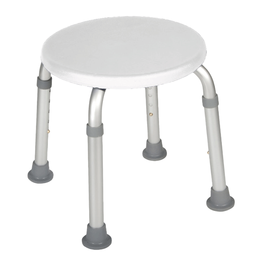 Drive Medical Adjustable Height Bath Stool, White | Quill