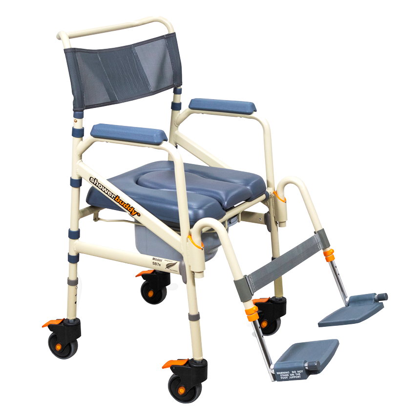 SolutionBased Travel Roll-In Shower Chair Rehab Commode Chairs from SpinLife
