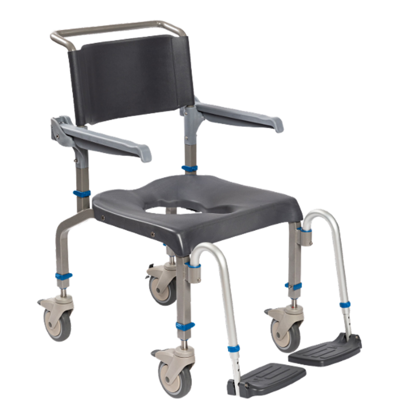 Raz Designs EZPZ Mobile Shower Chair - Attendant Propel Rehab Commode Chairs from SpinLife
