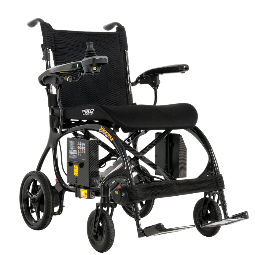 Pride Jazzy Carbon 27X Folding Power Wheelchair from SpinLife