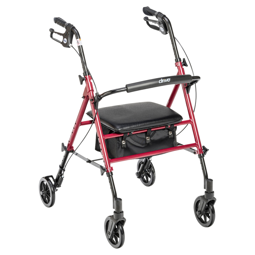 Drive Medical Seat Height Aluminum Rollator | SpinLife