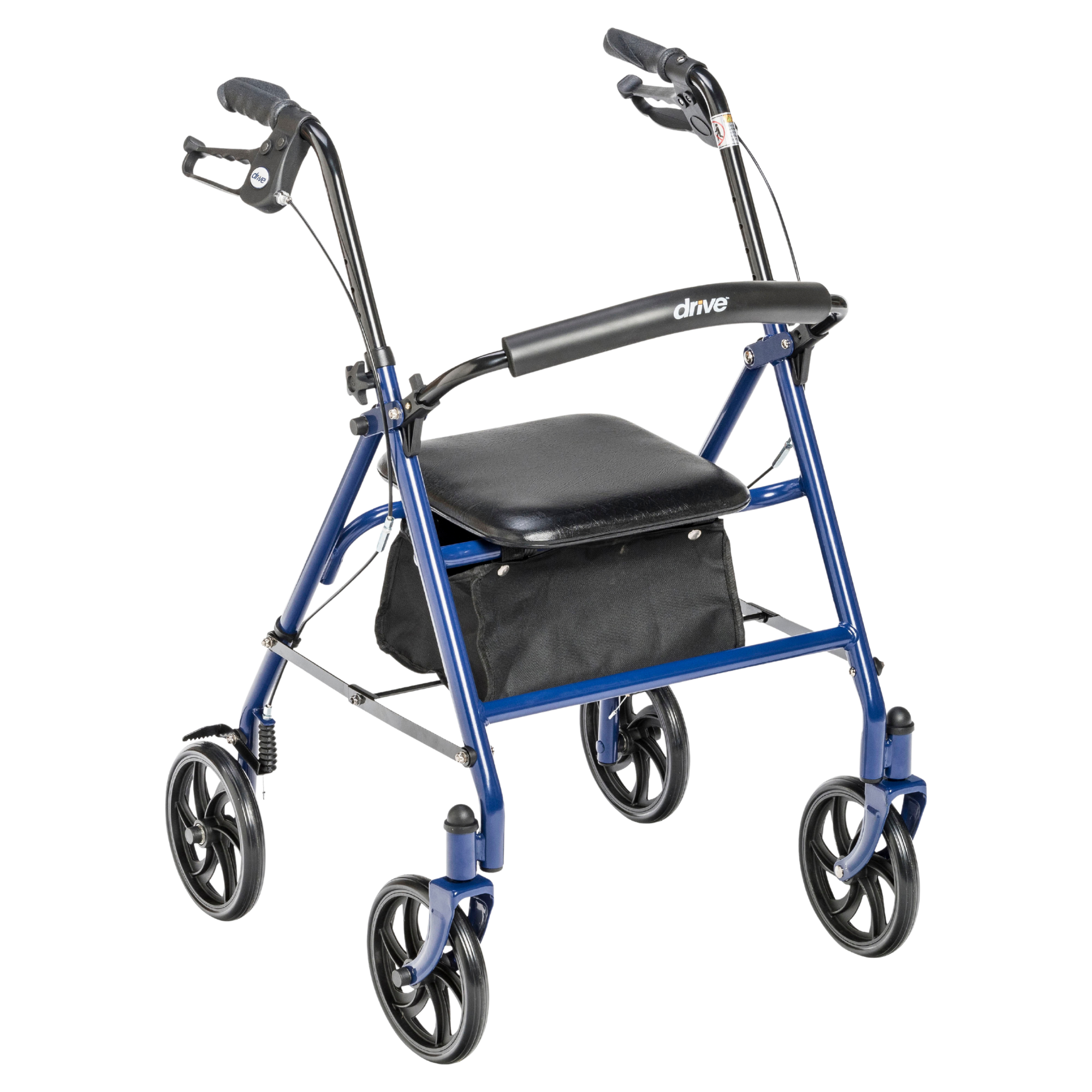 Drive Medical Four Wheel Rollator with Fold Up Removable Back Support Rolling Walkers from SpinLife