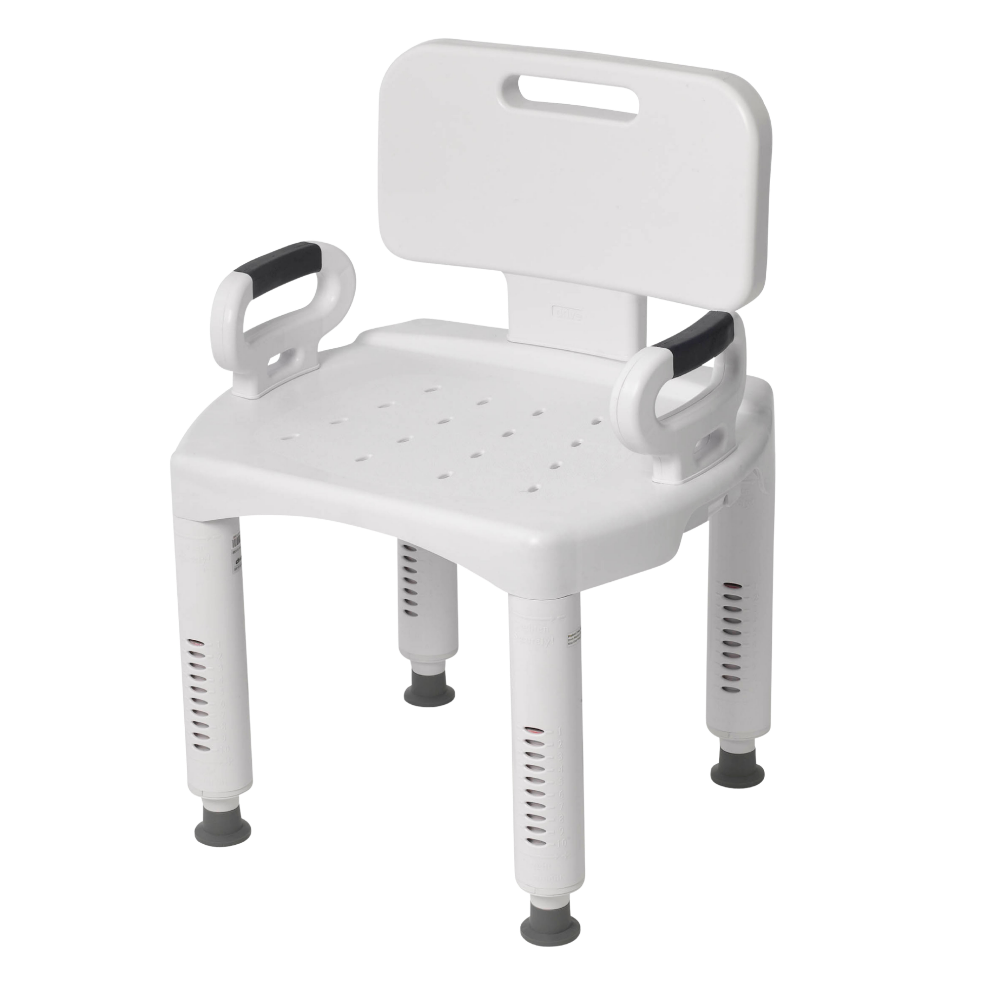 Drive Medical Premium Series Shower Chair w/Back & Arms Stools Seats from SpinLife